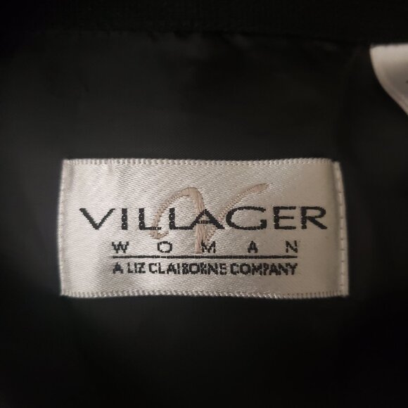 Liz Claiborne Vintage Villager Plus Size 2X Shirt Jacket Shacket Black - Picture 9 of 10
